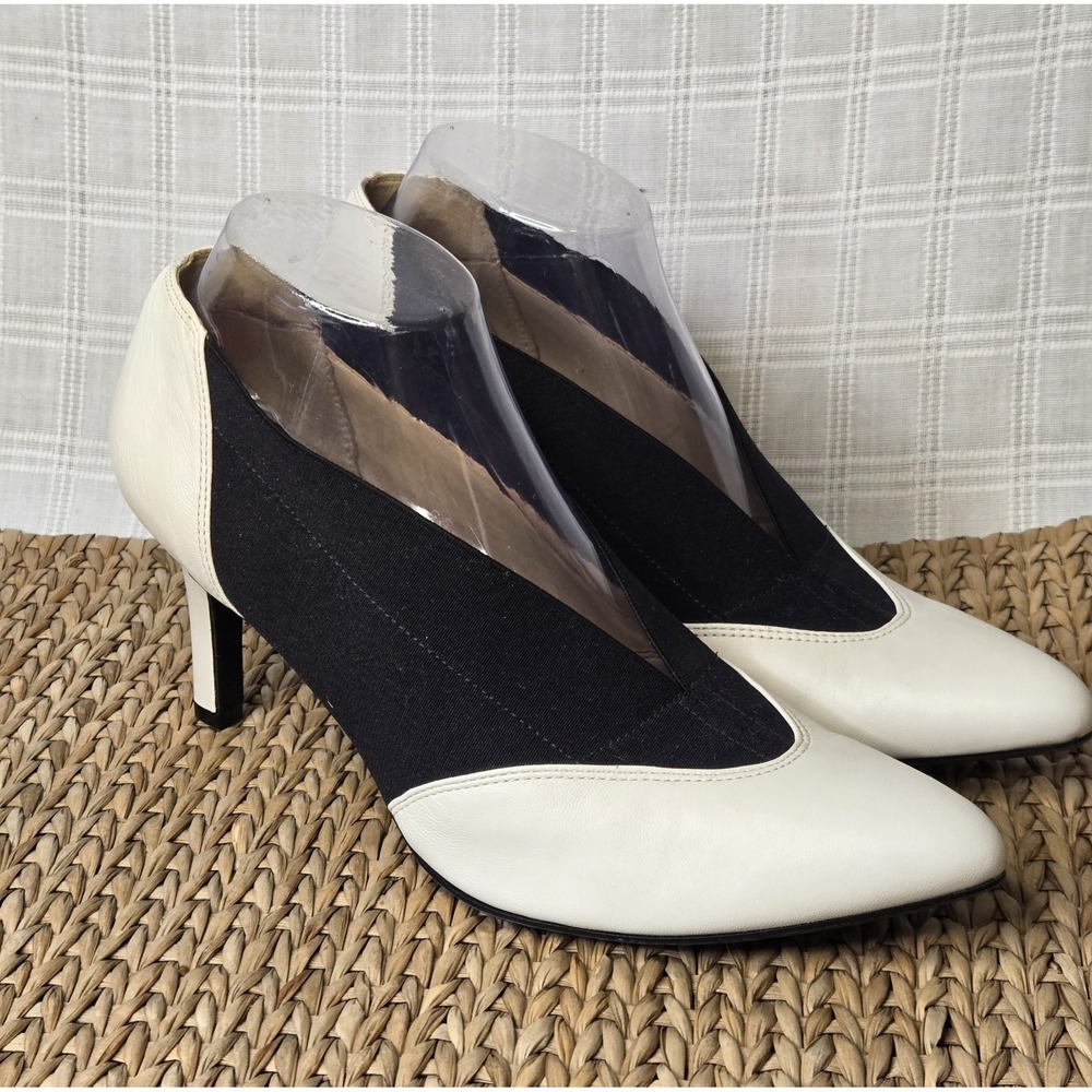 Naturalizer Two-Tone Black and White Pointed Toe Heels VGUC